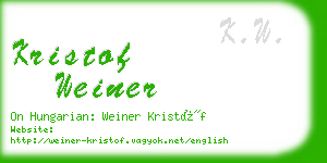 kristof weiner business card